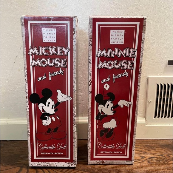 The Walt Disney Family Museum Minnie and Mickey Mouse Retro Doll Collectables - Picture 4 of 4
